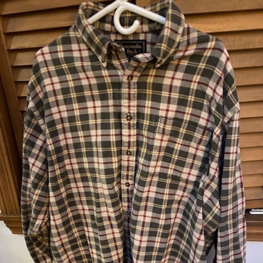 Men's Abercrombie & Fitch Flannel Button Down Shirt XL